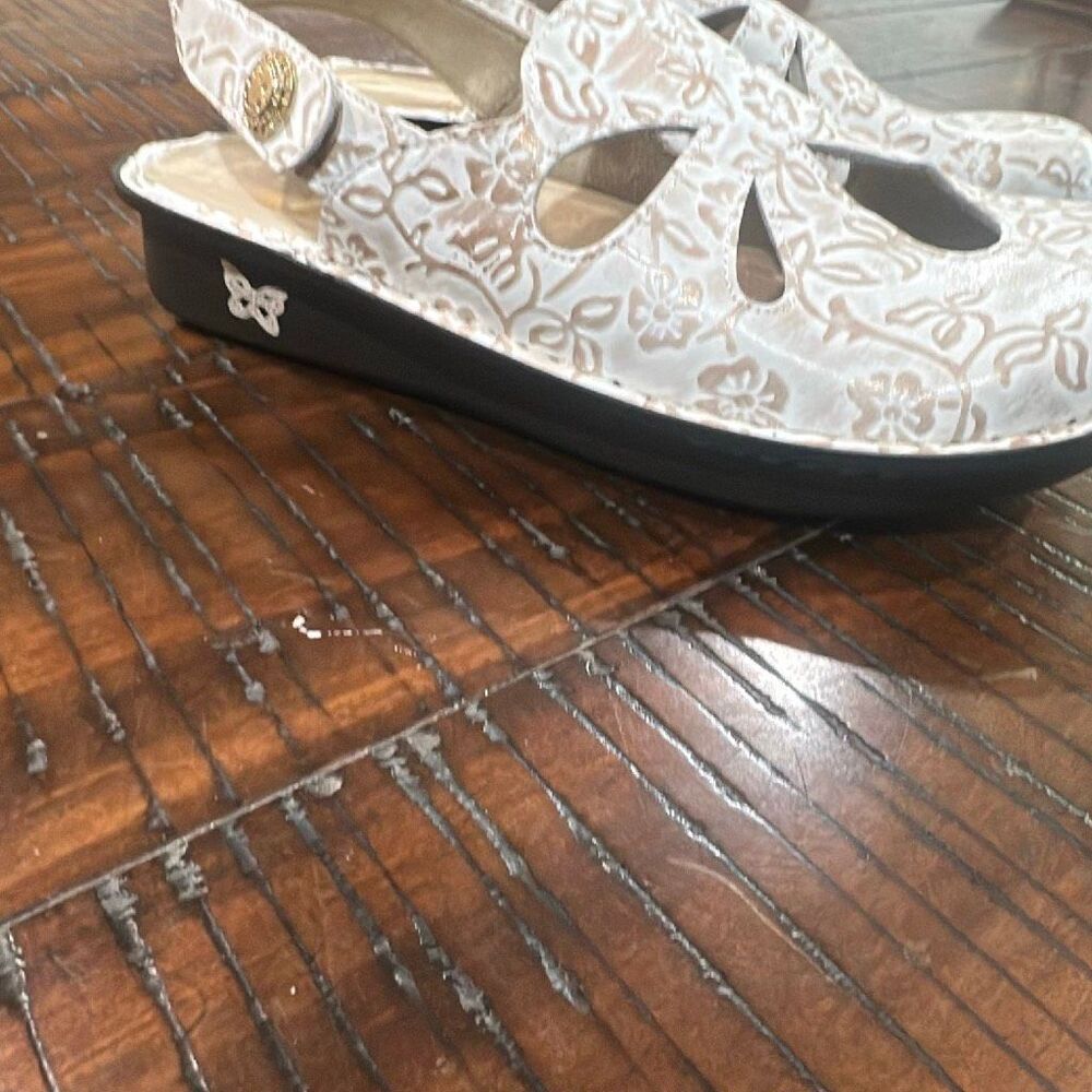 Alegria Linda clogs 37 7 white gold floral - Picture 2 of 9